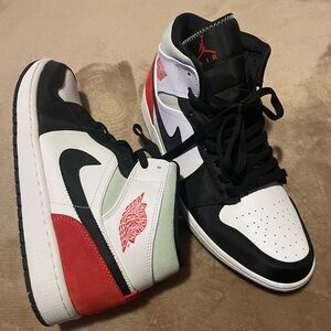 Jordan High-Top Sneakers in Black and White